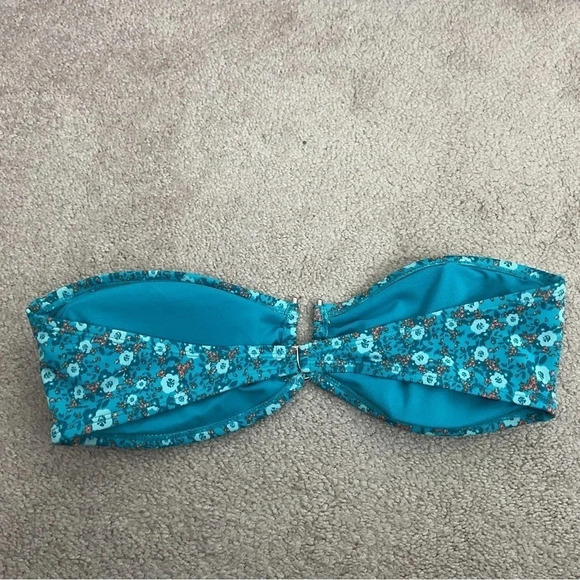 Kirra Floral Bandeau Bikini Top Size XL - Picture 3 of 5